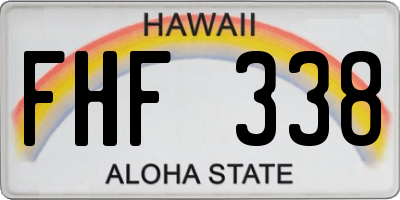 HI license plate FHF338