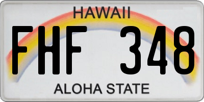 HI license plate FHF348