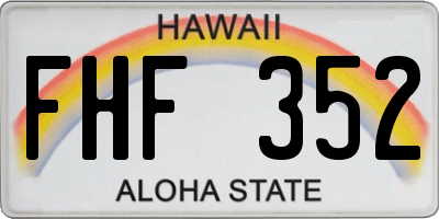 HI license plate FHF352
