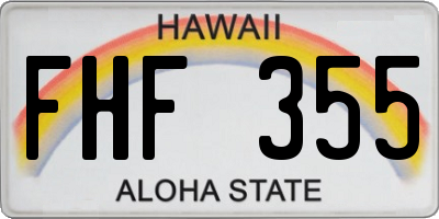 HI license plate FHF355