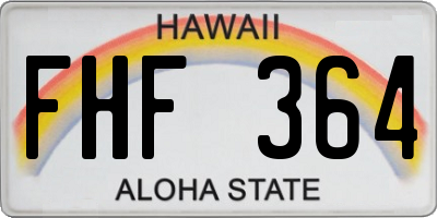 HI license plate FHF364