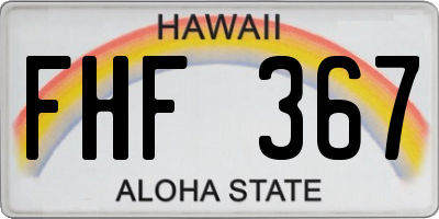 HI license plate FHF367