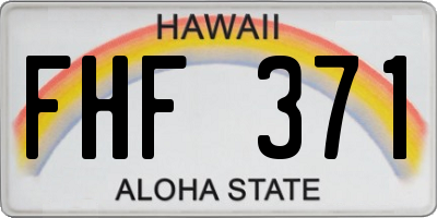 HI license plate FHF371
