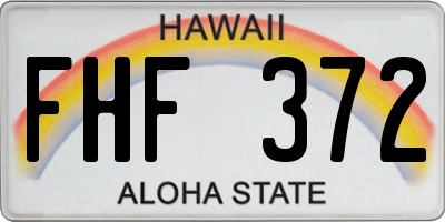 HI license plate FHF372
