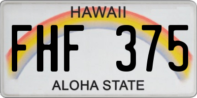 HI license plate FHF375