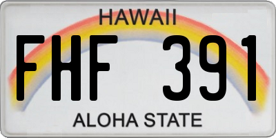 HI license plate FHF391