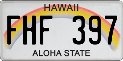 HI license plate FHF397