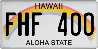 HI license plate FHF400