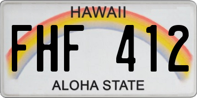 HI license plate FHF412