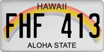 HI license plate FHF413