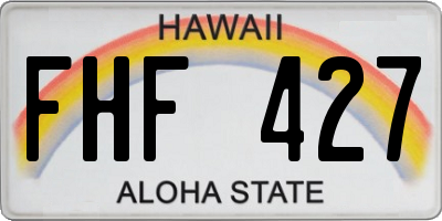 HI license plate FHF427
