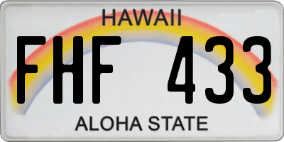 HI license plate FHF433