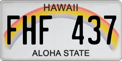 HI license plate FHF437