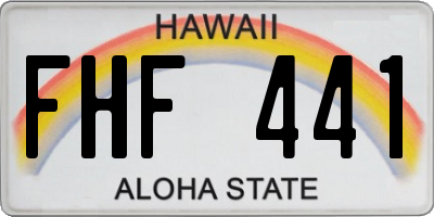 HI license plate FHF441