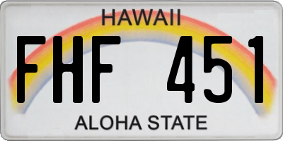 HI license plate FHF451