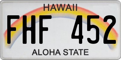HI license plate FHF452