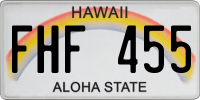 HI license plate FHF455