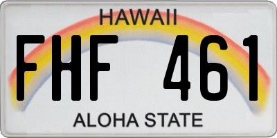 HI license plate FHF461