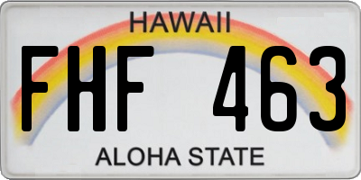 HI license plate FHF463
