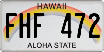 HI license plate FHF472