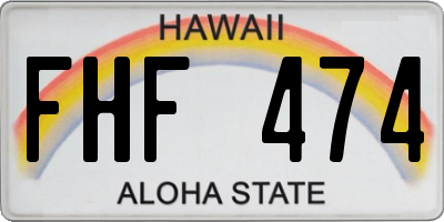 HI license plate FHF474