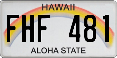 HI license plate FHF481