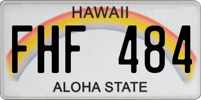 HI license plate FHF484