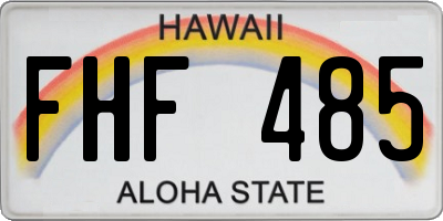 HI license plate FHF485