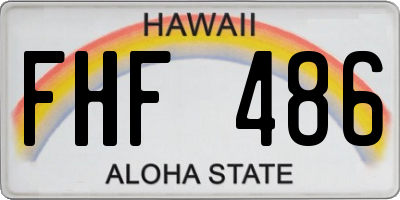 HI license plate FHF486