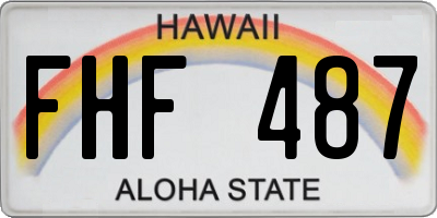 HI license plate FHF487