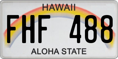 HI license plate FHF488