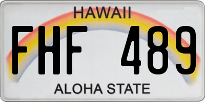 HI license plate FHF489
