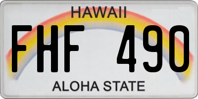 HI license plate FHF490
