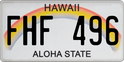 HI license plate FHF496