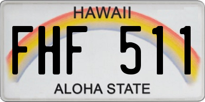 HI license plate FHF511