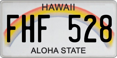 HI license plate FHF528