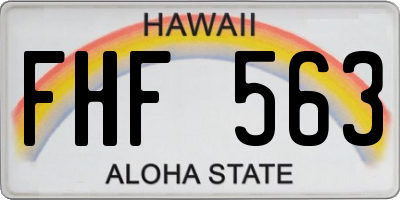 HI license plate FHF563