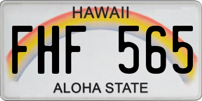 HI license plate FHF565