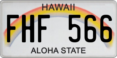 HI license plate FHF566
