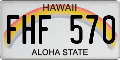 HI license plate FHF570