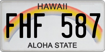 HI license plate FHF587