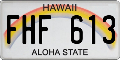 HI license plate FHF613