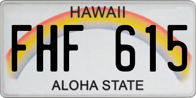 HI license plate FHF615