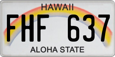 HI license plate FHF637