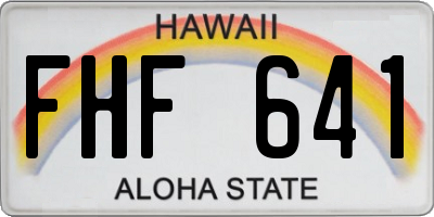 HI license plate FHF641