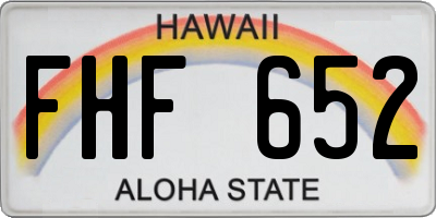 HI license plate FHF652
