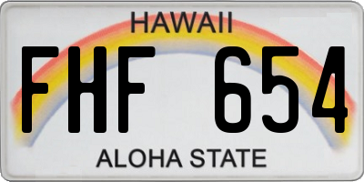 HI license plate FHF654