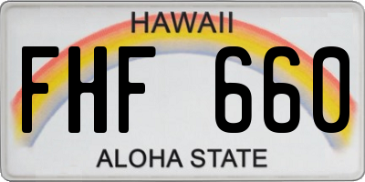 HI license plate FHF660