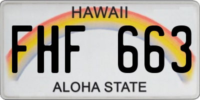 HI license plate FHF663