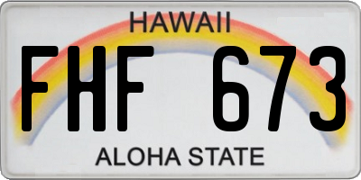 HI license plate FHF673